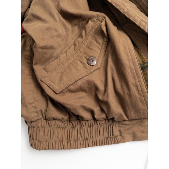 VTG Bad Guys Mens Jacket Brown Bomber Cargo Jacket Size M RN76911‎ - Picture 5 of 11